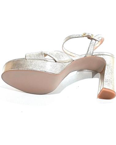 Sandali per Donna UNISA SANDALIA VESTIR DE PIEL CON TACON Y PLATAFORMA PLATINO