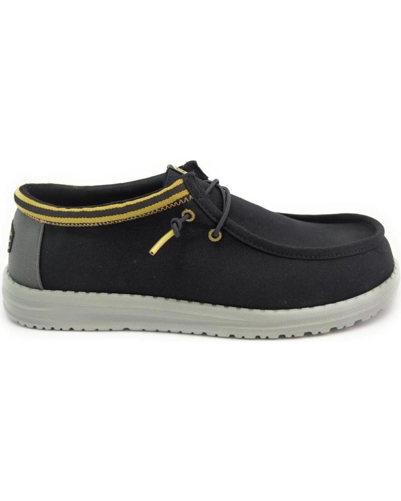 Schuhe für Herren HEY DUDE WALLY LETTERMAN BLAC NEGRO