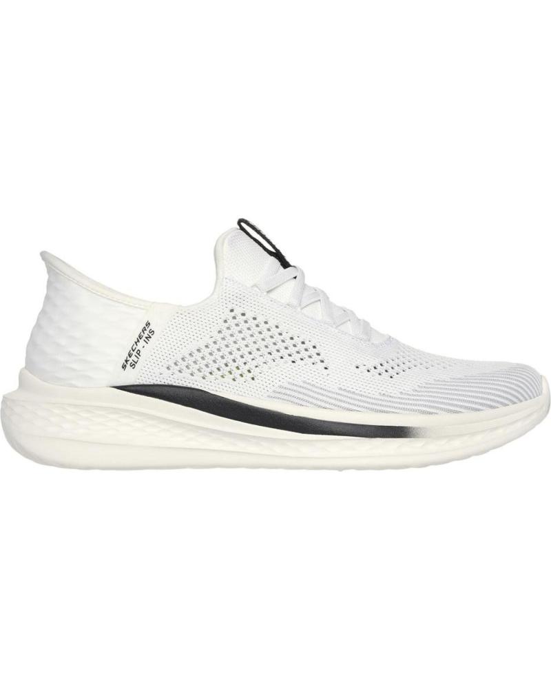Sportschuhe für Herren SKECHERS SLADE - QUINTO BLANC BLANCO