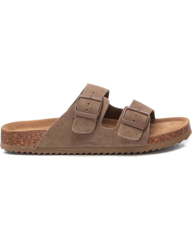 XTI SANDALIAS PLANAS DOS HEBILLAS MARRON