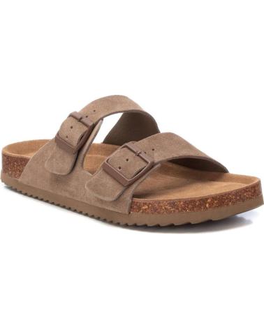XTI SANDALIAS PLANAS DOS HEBILLAS MARRON