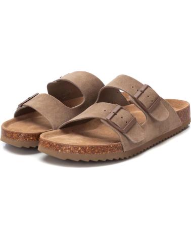 XTI SANDALIAS PLANAS DOS HEBILLAS MARRON