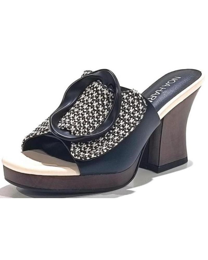 Sandalias de Mujer NOA HARMON SANDALIA DE PALA DE MATERIAL SINTETICO CON TACON Y PLATAFOR NEGRO BLANCO