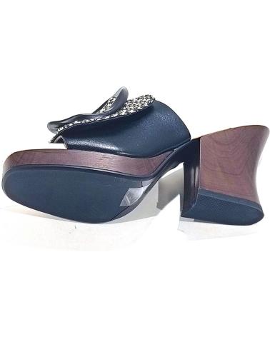 Sandalias de Mujer NOA HARMON SANDALIA DE PALA DE MATERIAL SINTETICO CON TACON Y PLATAFOR NEGRO BLANCO