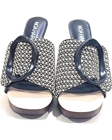 Sandalias de Mujer NOA HARMON SANDALIA DE PALA DE MATERIAL SINTETICO CON TACON Y PLATAFOR NEGRO BLANCO