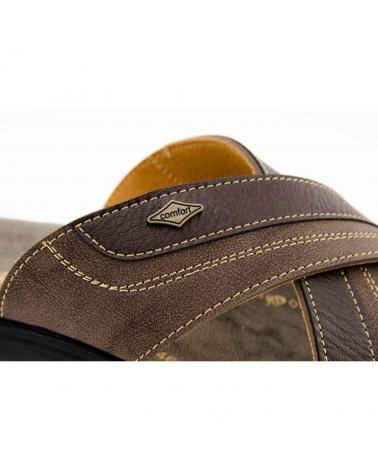 Sandalen für Herren L&R SHOES GENERICO - CHANCLA CRUZADA MARRON
