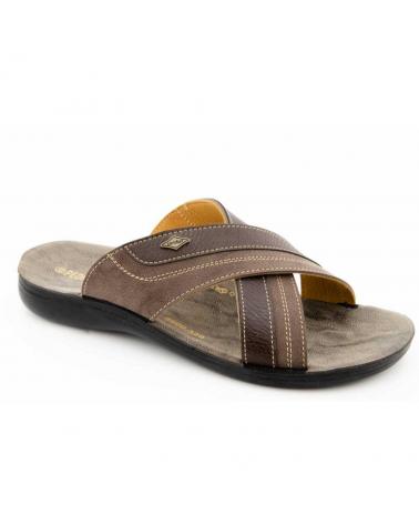 Sandalen für Herren L&R SHOES GENERICO - CHANCLA CRUZADA MARRON