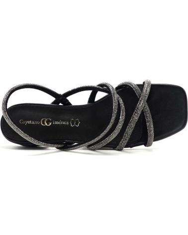 Sandalias de Mujer CAYETANO GIMENEZ SANDALIA TIRAS STRASS 56003 NEGRO