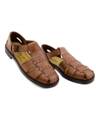 BUBBLE BOBBLE SANDÁLIAS DE COURO MD-4285 PARA HOMEM MARRON