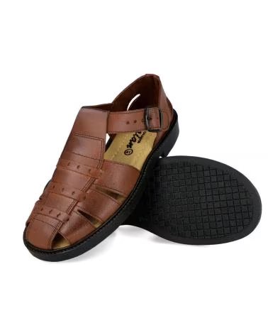 BUBBLE BOBBLE SANDÁLIAS DE COURO MD-4285 PARA HOMEM MARRON
