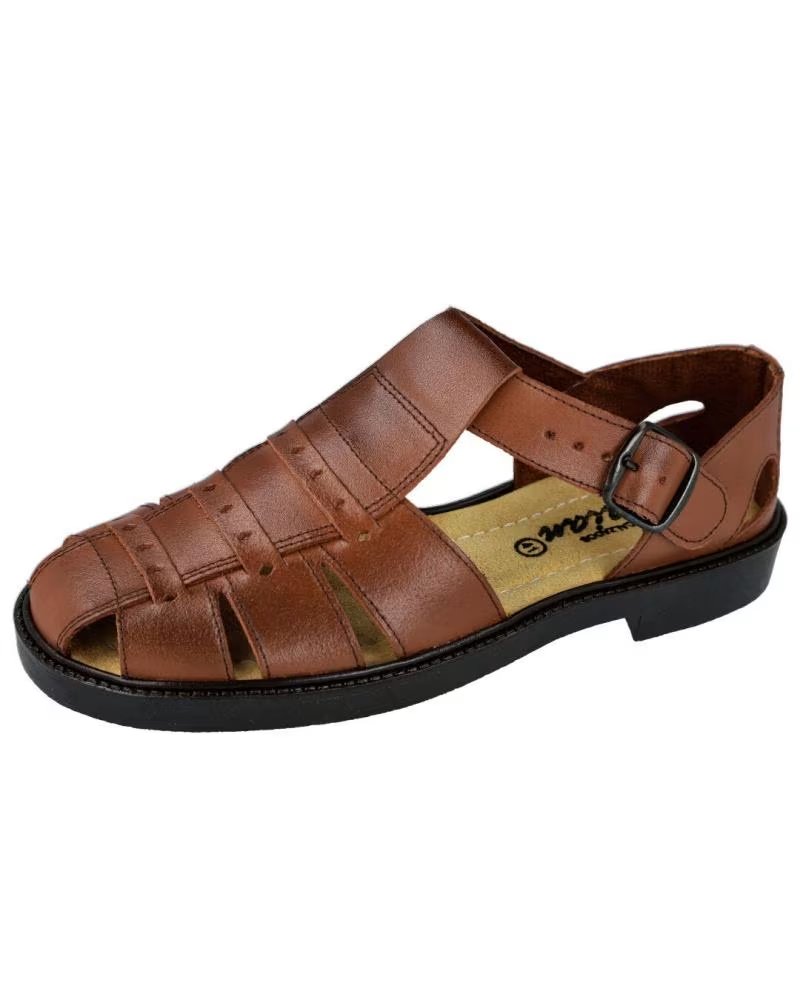 BUBBLE BOBBLE SANDÁLIAS DE COURO MD-4285 PARA HOMEM MARRON
