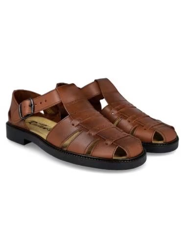 BUBBLE BOBBLE SANDÁLIAS DE COURO MD-4285 PARA HOMEM MARRON