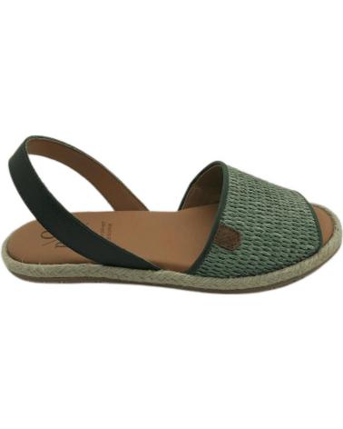 Sandalias de Mujer y Niña POPA MENORQUINA 001 MENDOZA RAFIA VERDE