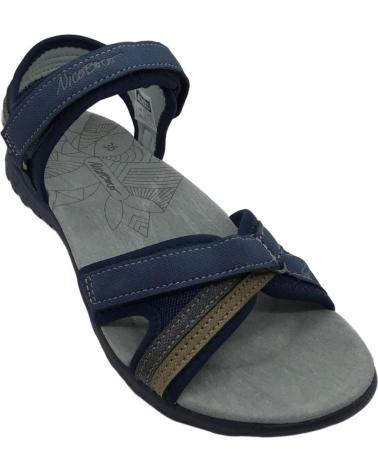 Sandales pour Femme NICOBOCO SANDALIA TREKKING MUJER CROCO 38-316 AZUL