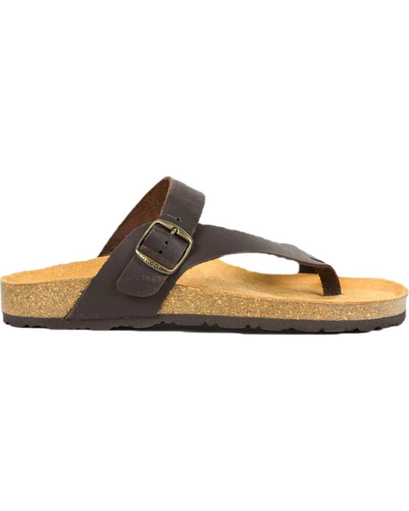 ZEHENTRENNER-SANDALE YOKONO MACAM-203 BRAUN MIT KORKSOHLE SPRINTER MARRON