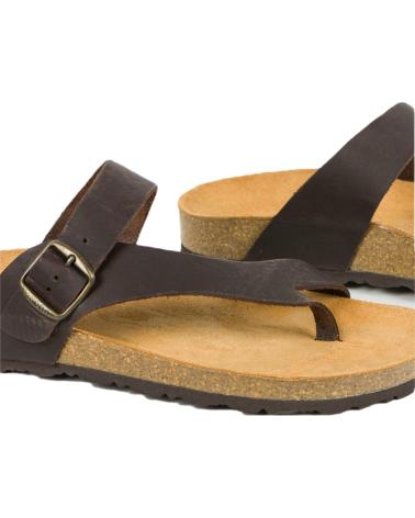 ZEHENTRENNER-SANDALE YOKONO MACAM-203 BRAUN MIT KORKSOHLE SPRINTER MARRON
