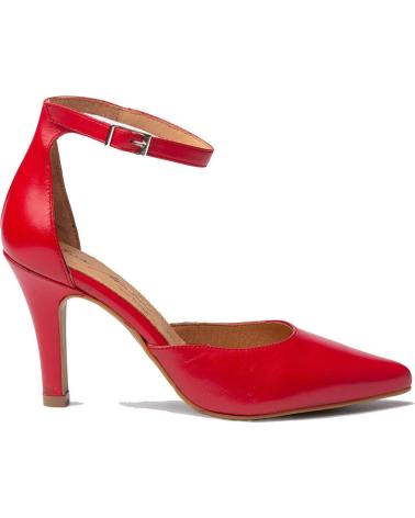 Zapatos de tacón de Mujer EVA MAÑAS SALON FIESTA PIEL 1488 ROJO