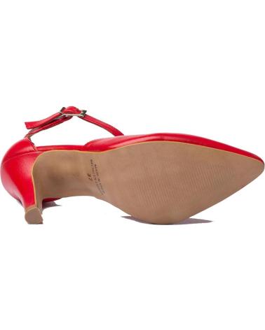 Zapatos de tacón de Mujer EVA MAÑAS SALON FIESTA PIEL 1488 ROJO
