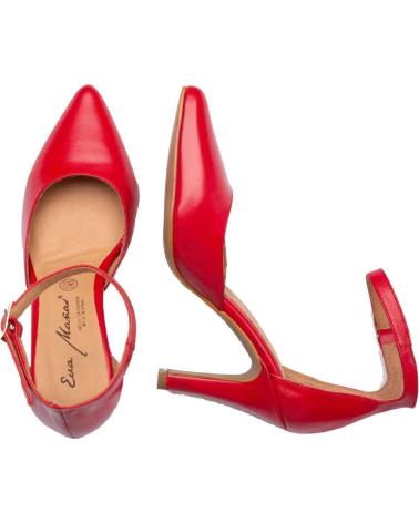 Zapatos de tacón de Mujer EVA MAÑAS SALON FIESTA PIEL 1488 ROJO