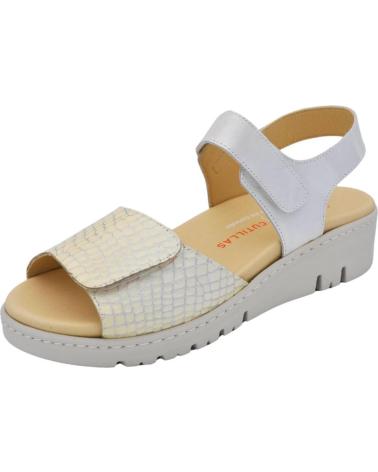 Deportivas de Mujer d`cutillas DOCTOR CUTILLAS - SANDALIAS DE CUNA PARA MUJER PIEL GRABAD BLANCO