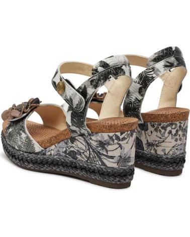 Sandalias de Mujer LAURA VITA FACYO-80 PIEL NEGRA NEGRO