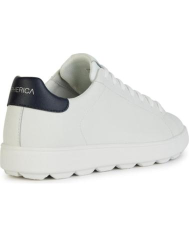 GEOX U45GPA 0009B TÊNIS BRANCOS COM DETALHE AZUL MARINHO BLANCO