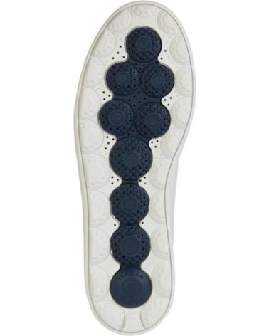 GEOX U45GPA 0009B TÊNIS BRANCOS COM DETALHE AZUL MARINHO BLANCO