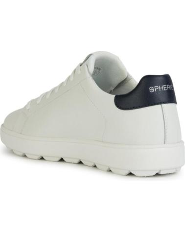 GEOX U45GPA 0009B TÊNIS BRANCOS COM DETALHE AZUL MARINHO BLANCO