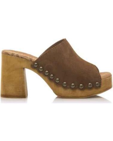 ZOCCOLI CON TACCO MTNG 53672 C10889 CAMOSCIO NOCCIOLA SERRAJE AVELLANA