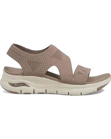 Sandalias-deportivas-de-mujer-SKECHERS-SANDALIAS-PLANAS-119458-MUJER-MARRON-MARRóN