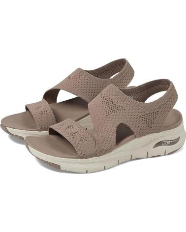 Sandalias-deportivas-de-mujer-SKECHERS-SANDALIAS-PLANAS-119458-MUJER-MARRON-MARRóN