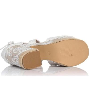 MANDARINA SANDALI CON TACCO E PLATEAU PARIS BIANCHI BLANCO