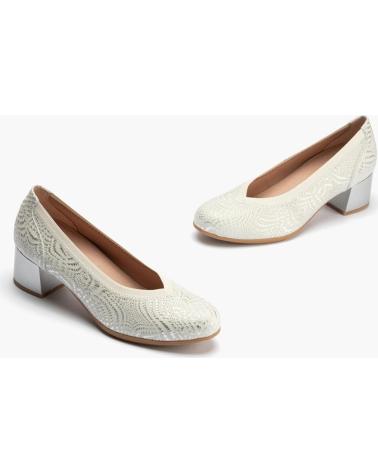 PITILLOS 5720 SILVER BLOCK HEEL PUMPS PLATA