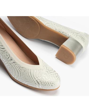 PITILLOS 5720 SILVER BLOCK HEEL PUMPS PLATA