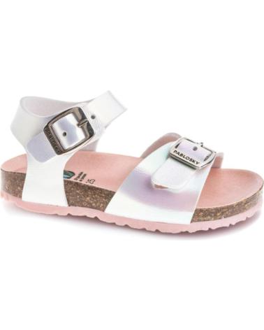 PABLOSKY SANDALIA BIO CON HEBILLAS PARA NINA 428300 COLOR IZADO METAL
