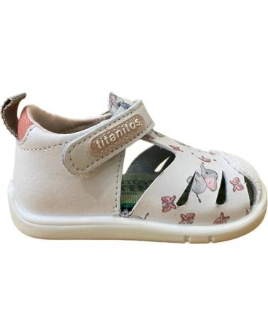 Sandalias de Niña TITANITOS B 500 ELEFANTIN SANDALIA RESPETUOSA BLANCO