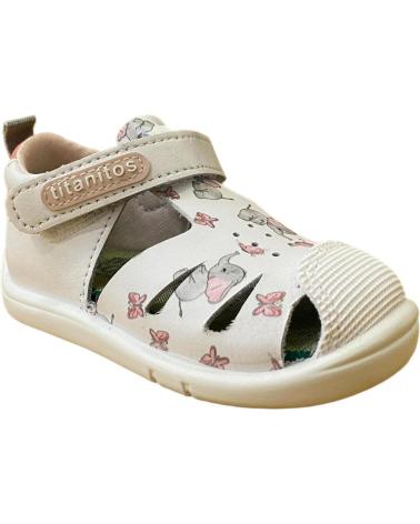 Sandalias de Niña TITANITOS B 500 ELEFANTIN SANDALIA RESPETUOSA BLANCO