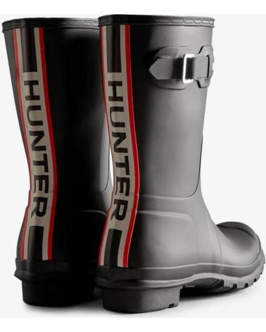 STIVALI CORTI HUNTER WELLINGTON BACKSTRAP NERI DA DONNA NEGRO