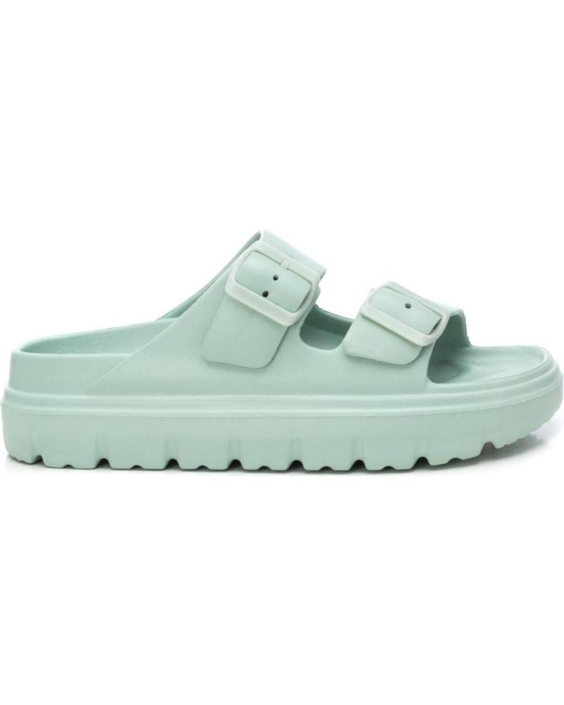XTI CHANCLA DE GOMA CON HEBILLAS PARA MUJER 142550 COLOR AQUA VERDE