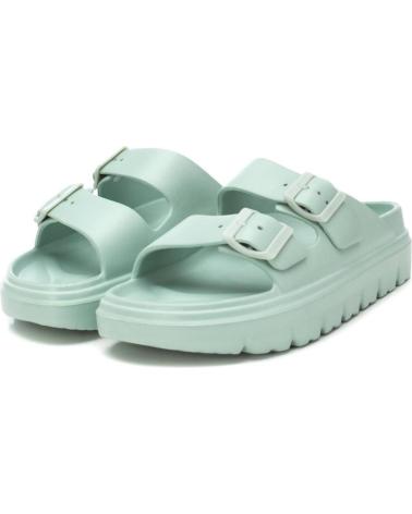 XTI CHANCLA DE GOMA CON HEBILLAS PARA MUJER 142550 COLOR AQUA VERDE