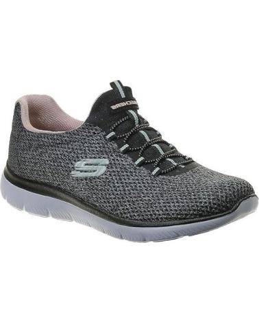 Zapatillas deporte de Mujer SKECHERS DEPORTIVA CON ELASTICOS PARA MUJER 150119 COLOR NE NEGRO ROSA