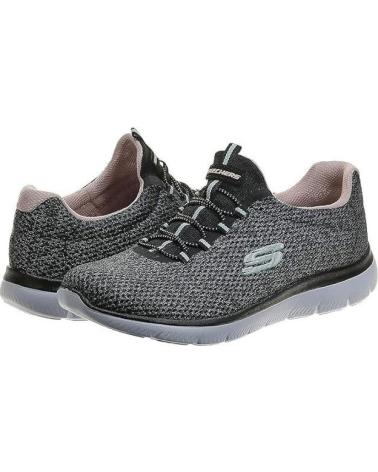Zapatillas deporte de Mujer SKECHERS DEPORTIVA CON ELASTICOS PARA MUJER 150119 COLOR NE NEGRO ROSA
