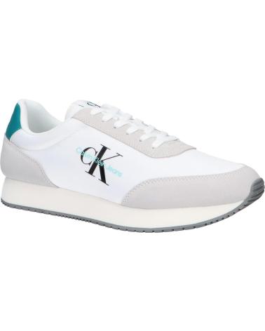 Zapatillas deporte de Hombre CALVIN KLEIN YM0YM00746 RETRO RUNNER 01S WHITE OYSTER MUSHROOM