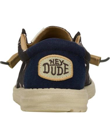 Zapatos de Hombre HEY DUDE HOMBRE MOCASINES WALLY STARS N SKULLS PRINT NEGRO