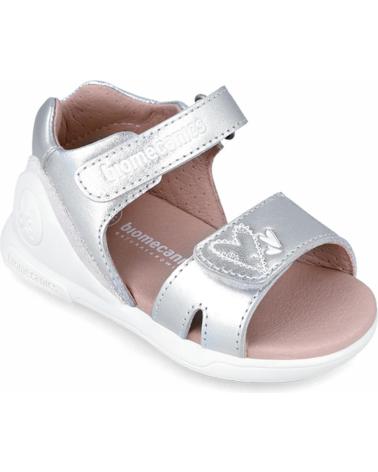 Sandales pour Fille BIOMECANICS SANDALIA PRIMEROS PASOS CORAZONES 242140 PLATA