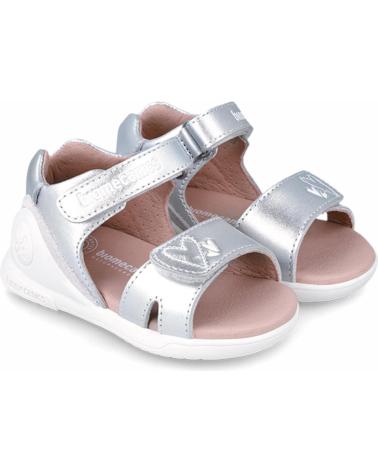 Sandales pour Fille BIOMECANICS SANDALIA PRIMEROS PASOS CORAZONES 242140 PLATA