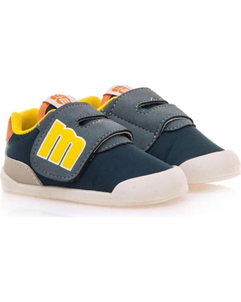 SNEAKERS BAMBINO MTNG MUSTANG CON VELCRO E LOGO 'M' BLU AZUL