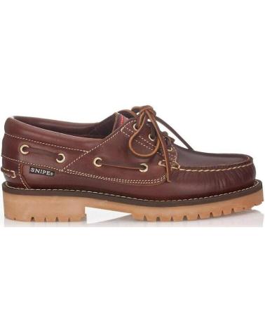 Zapatos de Hombre snipe ZAPATOS NAUTICO CUERO MARRON