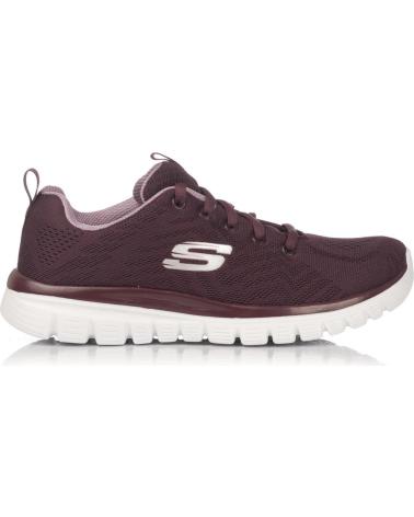 Sportivo per Donna e Bambina SKECHERS SNEAKERS MUJER GRACEFUL BURDEOS 12615 ROJO