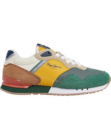 Sportif pour Femme et Garçon PEPE JEANS SNEAKERS LONDON URBAN B PBS40002 KAKI